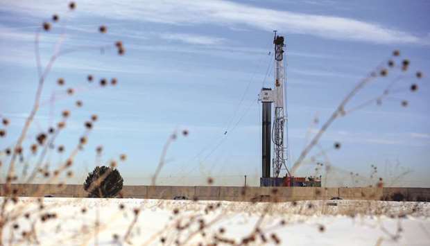A fracking rig is seen in Weld County, Colorado (file). North American fracking capacity probably will grow 8% this year to 24mn horsepower, according to Spears.
