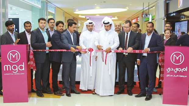 The MGD u2013 Lifestyle Jewellery outlet at Mall of Qatar was inaugurated by Sheikh Saleh bin Abdullah bin al-Thani and in the presence of management team members of Malabar Gold & Diamonds, other dignitaries, well-wishers and guests.