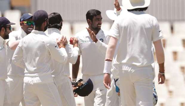 Indiau2019s Ravichandran Ashwin took three wickets. (AFP)