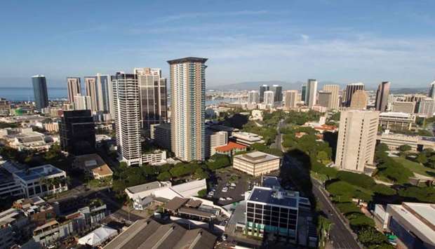 A view of the city of Honolulu, Hawaii is seen yesterday morning