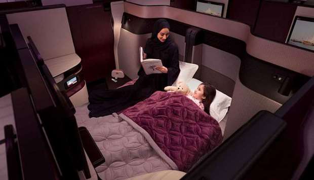 Qsuite offers the industryu2019s first-ever double bed in Business Class, as well as sliding privacy doors that enable passengers to create their own private cabin.