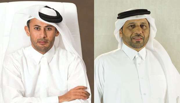 Aspire Zone Foundation CEO Mohamed Khalifa al-Suwaidi. Right:Al Kass International Cup Organising Committee chairman Issa Abdulla al-Hitmi.