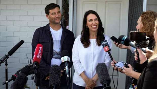New Zealand Prime Minister Jacinda Ardern and her partner Clarke Gayford announce that they are expecting their first child, in Auckland on Friday.