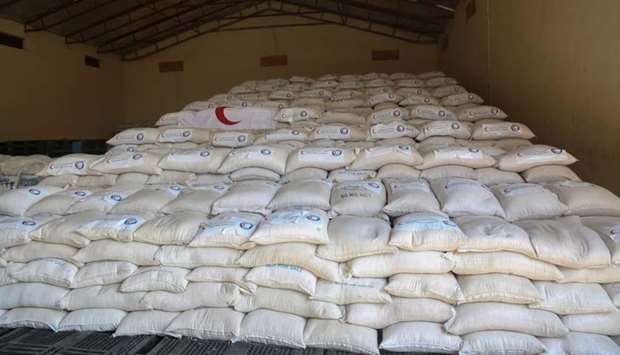 The food supplies were procured from neighbouring countries and stored at WFP's warehouses