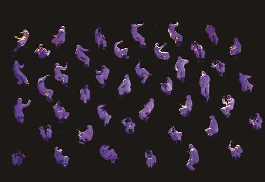 Aerobatic dancers perform during final rehearsals for the opening of Valletta 2018.