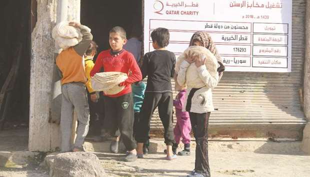 The initiative secures the provision of bread on a daily basis to about 60,000 internally displaced persons in Homs Governorate, Syria.