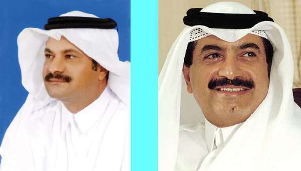 Doha Bank chairman Sheikh Fahad bin Mohamed bin Jabor al-Thani (left) and managing  director Sheikh Abdul Rehman bin Mohamed bin Jabor al-Thani: Noticeable growth rates.