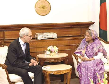 Newly-appointed Swiss Ambassador to Bangladesh Rene Holenstein yesterday paid a courtesy call on PM Sheikh Hasina at her office in Dhaka.