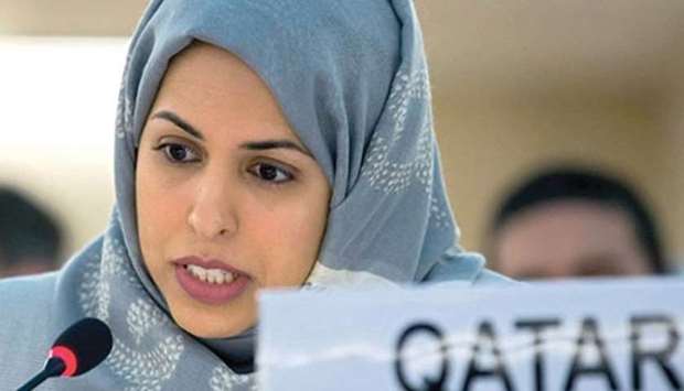 Permanent Representative of Qatar to the United Nations HE Ambassador Sheikha Alia Ahmed bin Saif al-Thani.