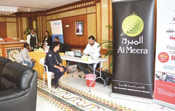 The blood donation campaign was held at the Al Meera headquarters.