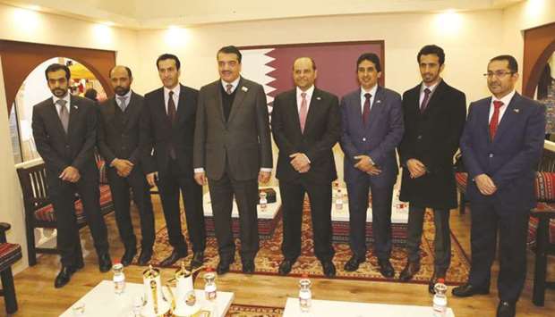 HE the Minister of Municipality and Environment Mohamed bin Abdullah al-Rumaihi and Qataru2019s ambassador to Germany Sheikh Saud bin Abdulrahman al-Thani with other dignitaries and officials.