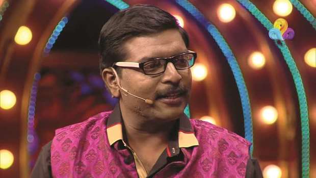 IN ACTION: Pradeep during one of his TV shows.