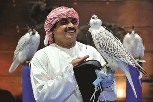 EXPERT: Dr Zubair Medammal with a falcon.