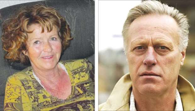 An undated police handout shows Norwegian Anne-Elisabeth Falkevik Hagen, who is the wife of real estate investor Tom Hagen (right), and who has been kidnapped according to local media.