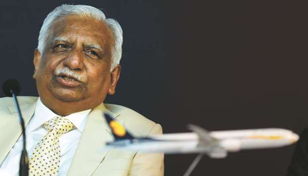Naresh Goyal, chairman of Jet Airways, speaks during a news conference in Mumbai. While Goyal has been discussing a deal with Etihad Airways, talks with the foreign partner stalled over the latteru2019s demand that Goyal step aside from his management role, the people said, asking not to be identified as the discussions are private.