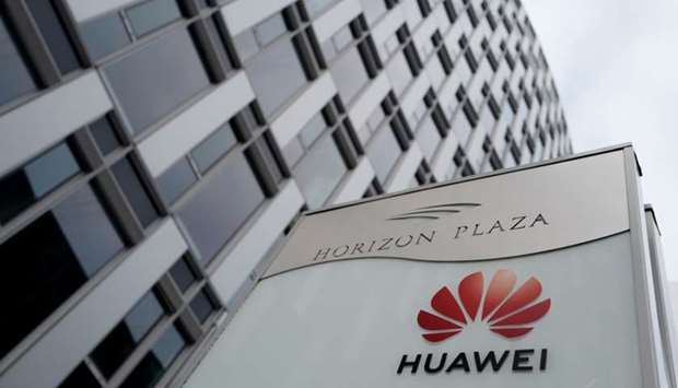 Logo of Huawei is seen in front of the local offices of Huawei in Warsaw. Reuters