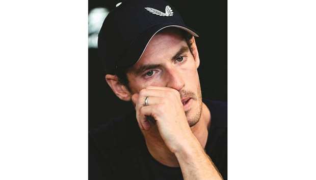 Andy Murray of Britain breaks down during a press conference in Melbourne yesterday where he announced his plans to retire later this year.