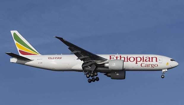 The cargo flight ETH 3728 had been flying from the Ethiopian capital Addis Ababa to Hong Kong