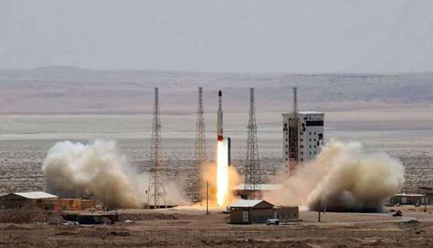 Payam satellite being launched with the Basir satellite carrier