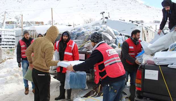 Relief distribution by QRCS.