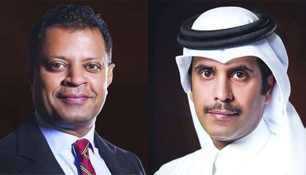 GWC Group CEO Ranjeev Menon and GWC chairman Sheikh Abdulla bin Fahad bin Jassem bin Jabor al-Thani