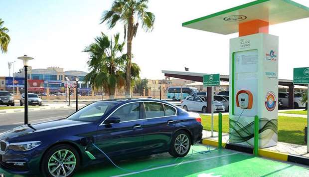 8th electric car charging station in Qatar openedrn