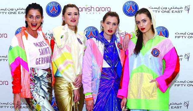 Manish Arora's X PSGu2019s (Paris Saint-German) SS19 capsule collection showcased at the event. PICTURES: Jayan Orma