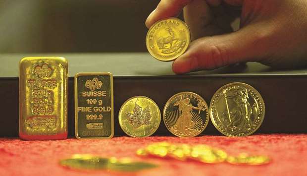 Examples of gold bullion are on show at Merrion vaults in Dublin. In a vault under the streets of Dublin a pot of gold owned by anxious investors is growing every day Britain edges closer to leaving the EU without a deal.