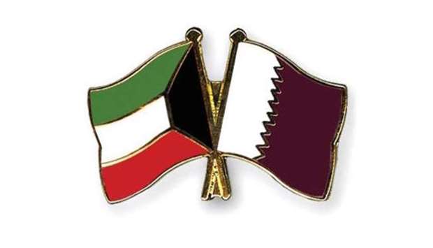 Qatar-Kuwait flags