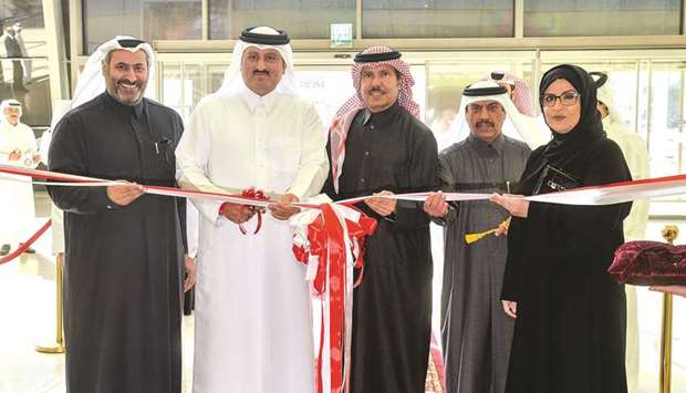 HE the Undersecretary of the Ministry of Commerce and Industry Sultan bin Rashid al-Khater leads the ribbon-cutting ceremony of the u20182019 Entrepreneurship and Business Conference & Productsu2019, organised by the Centre of Social Development u2013 Nama at the Doha Exhibition and Convention Centre, in the presence of other dignitaries. PICTURE: Noushad Thekkayil