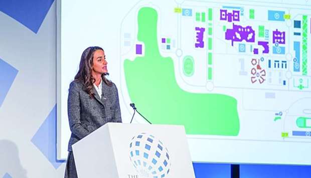 HE Sheikha Hind bint Hamad al-Thani speaks at the Education World Forum in London