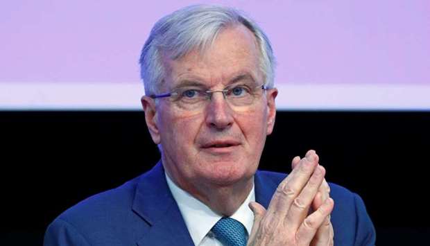 European Union Chief Brexit Negotiator Michel Barnier speaks during a plenary session of the European Economic and Social Committee (EESC) in Brussels, Belgium