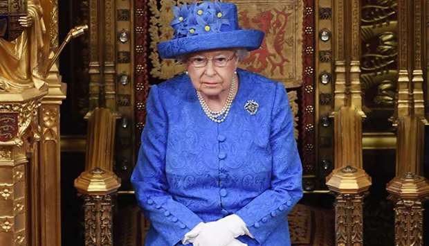 Britain's Queen Elizabeth II attends the State Opening of Parliament in the House of Lords at the Houses of Parliament in London on June 21, 2017