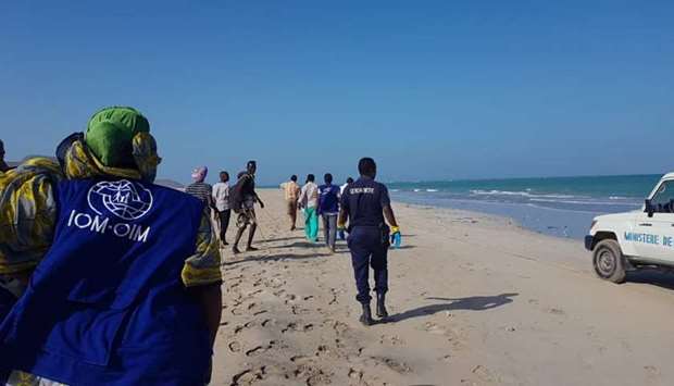 IOM volunteers search for survivors in Godoria, Djibouti. Photo courtesy: IOM