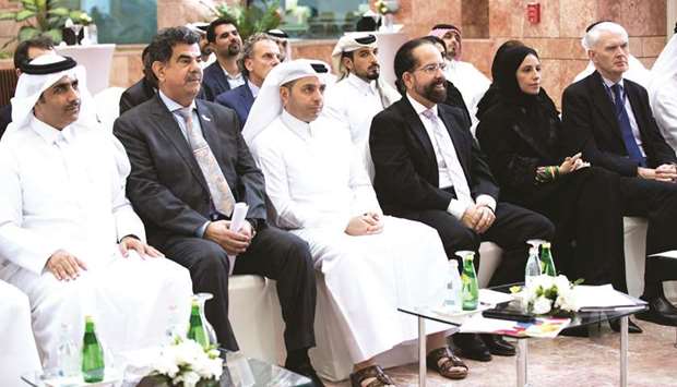 HE the Minister of Education and Higher Education Dr Mohamed Abdul Wahed Ali al-Hammadi with other dignitaries at the launch event.