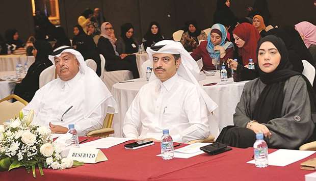 Dr Sheikh Mohamed bin Hamad al-Thani and Dr Soha al-Bayat at the event. PICTURE: Nasar T K