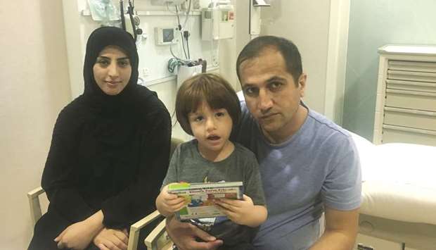 Four-year-old Ozair has undergone two successful surgeries at Sidra.
