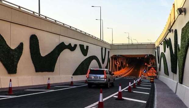 The new tunnel which forms part of Ashghal's Khalifa Avenue project enables direct free-flow connectivity from Gharrafat Al Rayyan to Doha.