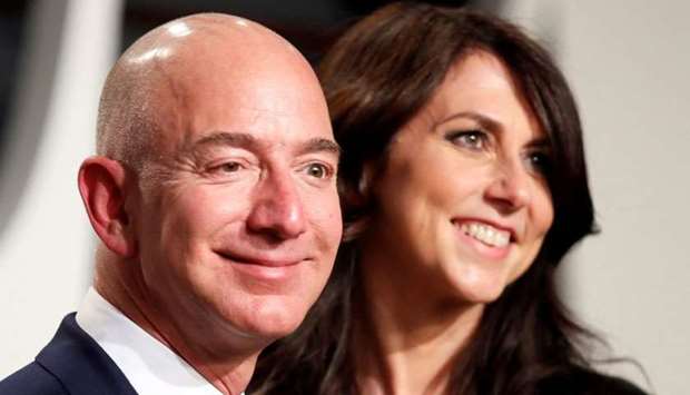 Amazon's Jeff Bezos and his wife MacKenzie Bezos