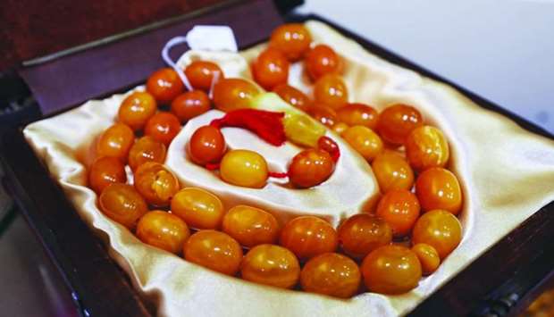 Prayer beads made from amber