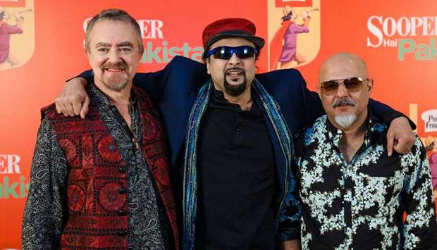 GRAND COMEBACK: The reunified force of Ali Azmat, vocalist, right, Salman Ahmad, guitarist, centre, and Brian Ou2019Connell, bassist, will shake the audience in Doha on January 30.