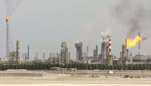 This file photo taken on February 1, 2006 shows an oil refinery on the outskirts of Doha. The country may have well ended fiscal 2019 on a budget surplus with the Qatari crude fetching an average $65.39 a barrel against the budgeted oil price assumption of $55 last year.