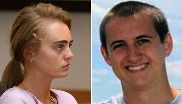 Evidence in the trial showed Michelle Carter (L) repeatedly urged her boyfriend, Conrad Roy (R), to kill himself by inhaling carbon monoxide inside a parked vehicle