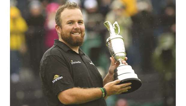 Shane Lowry with the Claret Jug after winning the Open Championship at Royal Portrush last July.