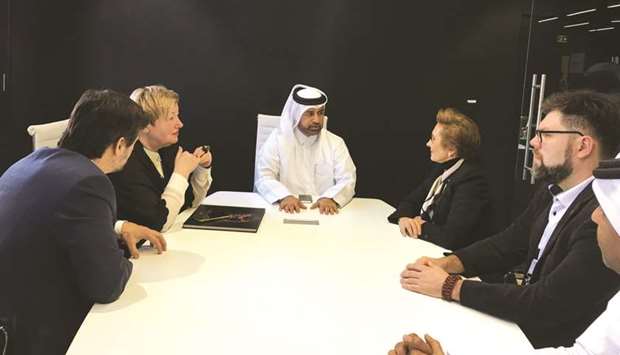 QUBF founder and chairperson Dr Olga Revina and Ambers Group Ukraine owner Halyna Symha in a meeting with Katara General Manager Dr Khalid bin Ibrahim al-Sulaiti.