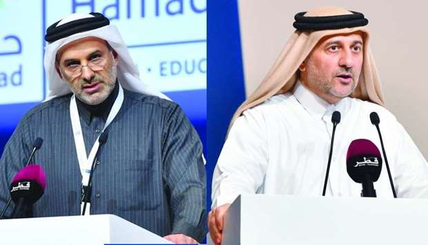 Dr Hassan al-Thani and Dr Abdulwahab al-Muslehrnrn
