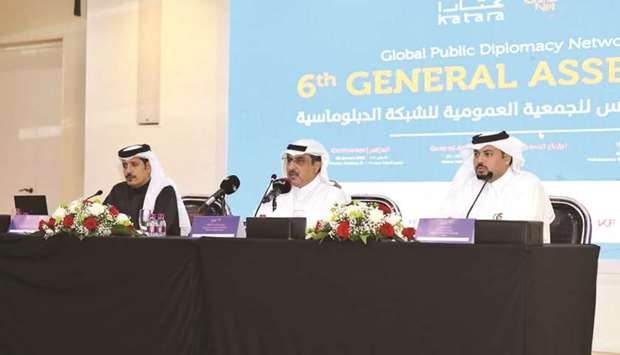 GPDN secretary-general Darwish Ahmed (centre) announcing the details of the event.