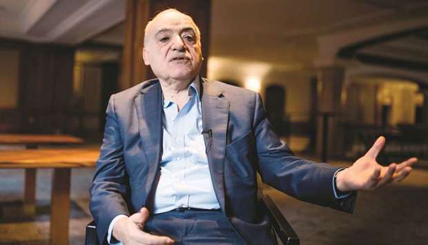 Ghassan Salame, Special Representative of the secretary-general and Head of the United Nations Support Mission in Libya speaks during an interview in Berlin, yesterday.