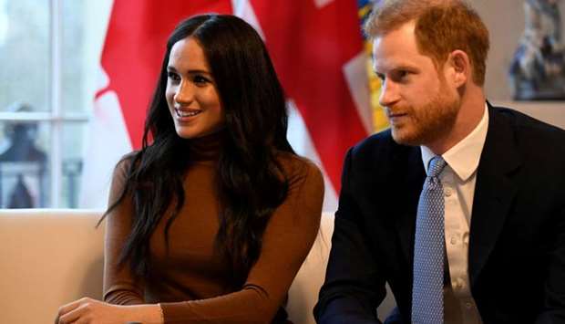 Prince Harry and his wife Meghan (file picture)