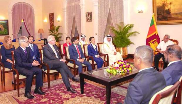 Lankan President receives Qatari envoy's credentials